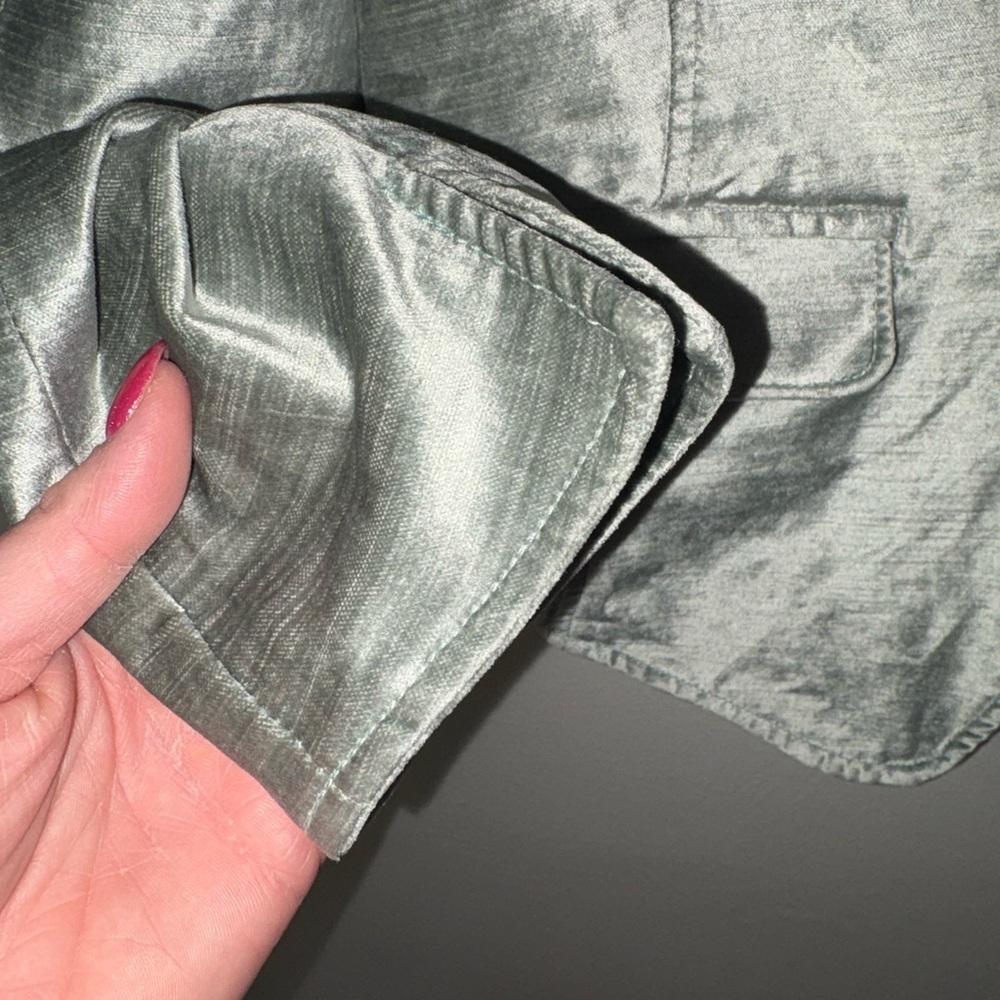 Free People sage green velvet blazer - Picture 5 of 6